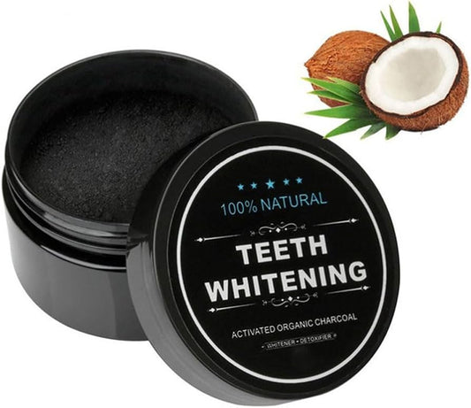 πΏβ¨ Natural Coconut Activated Charcoal Teeth Whitening Powder π¦·