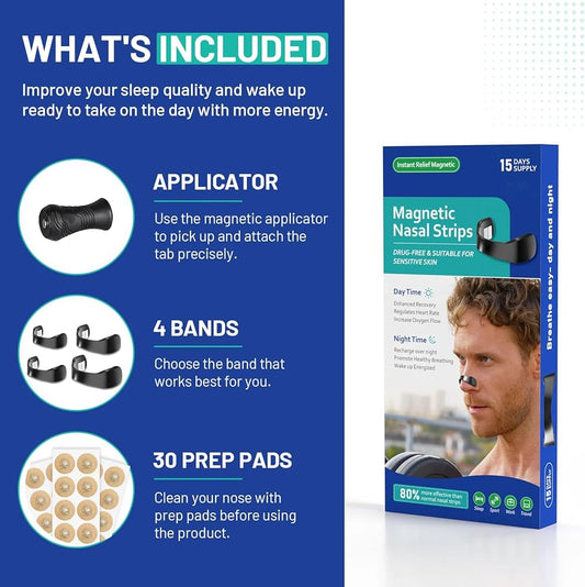 🌟 Magnetic Nose Strip – Breathe Better, Sleep Better! 👃✨