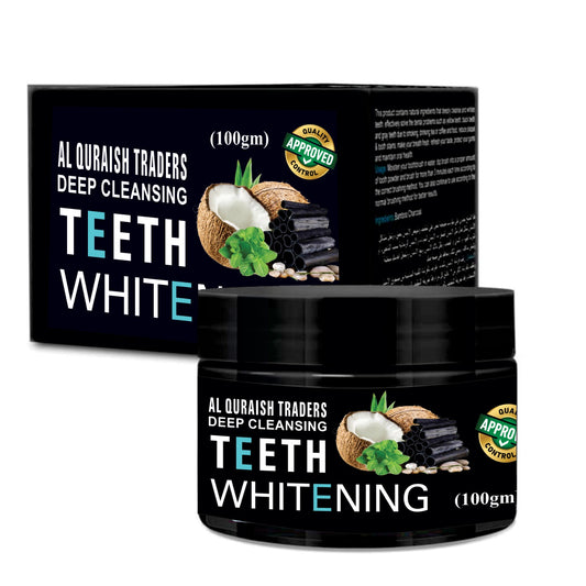 🌿✨ Natural Coconut Activated Charcoal Teeth Whitening Powder 🦷